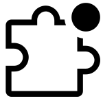 Plugin Outline Badged SVG Icon